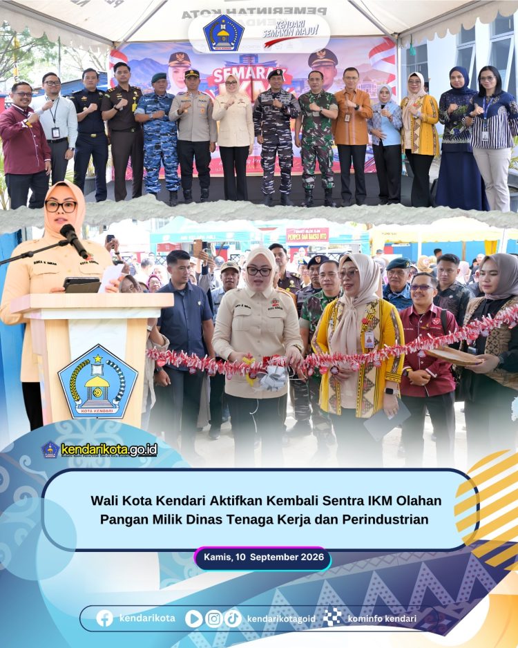 Wali Kota Kendari Aktifkan Kembali Sentra IKM Olahan Pangan Milik Dinas Tenaga Kerja dan Perindustrian