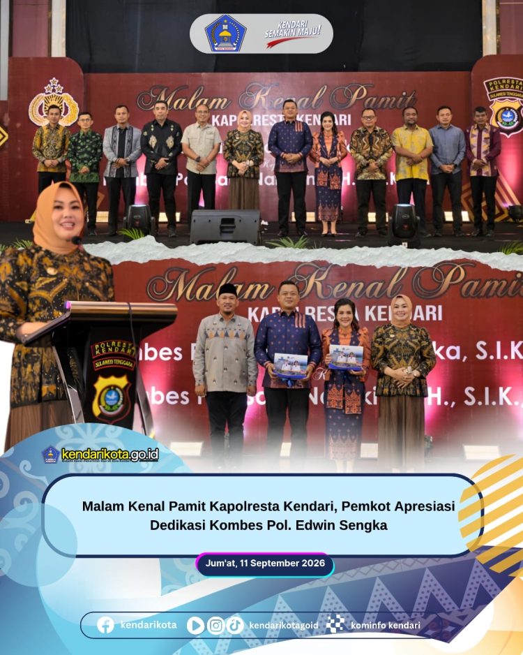 Malam Kenal Pamit Kapolresta Kendari, Pemkot Apresiasi Dedikasi Kombes Pol. Edwin Sengka