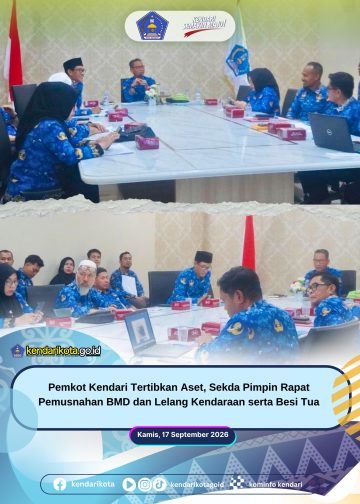 Pemkot Kendari Tertibkan Aset, Sekda Pimpin Rapat Pemusnahan BMD dan Lelang Kendaraan serta Besi Tua