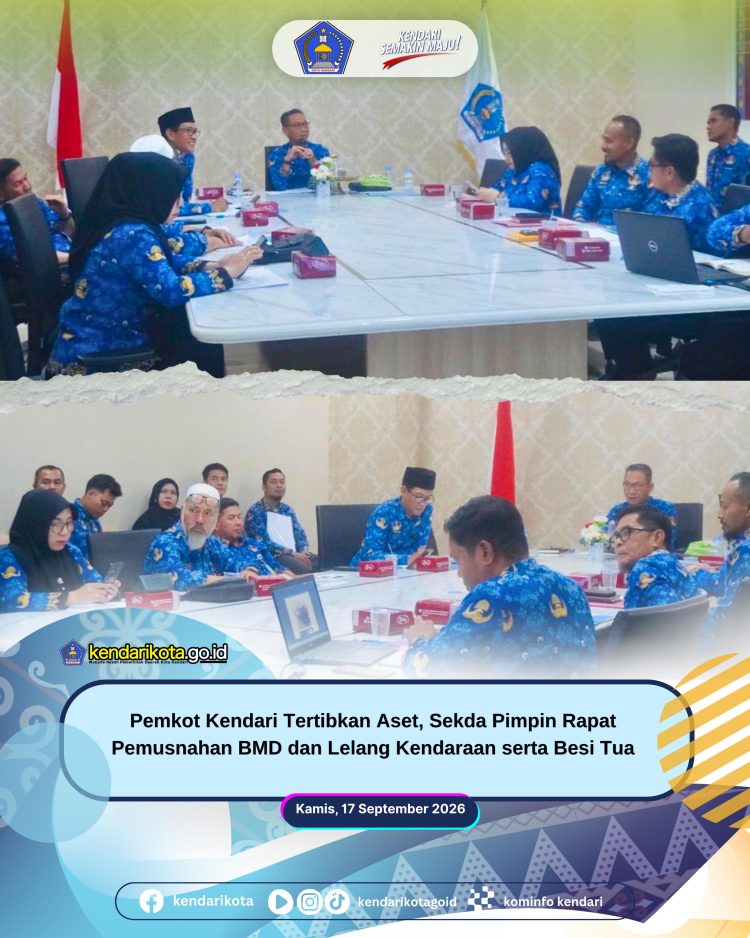 Pemkot Kendari Tertibkan Aset, Sekda Pimpin Rapat Pemusnahan BMD dan Lelang Kendaraan serta Besi Tua