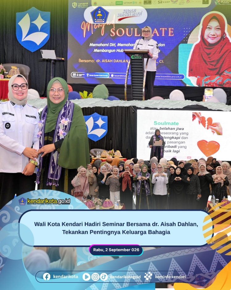 Wali Kota Kendari Hadiri Seminar Bersama dr. Aisah Dahlan, Tekankan Pentingnya Keluarga Bahagia