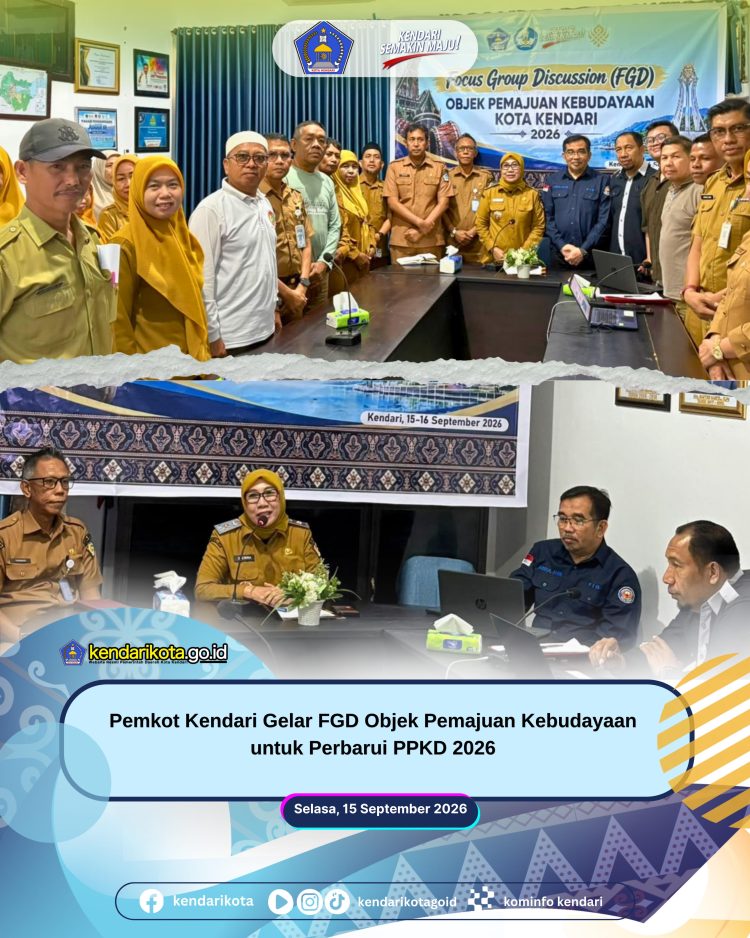 Pemkot Kendari Gelar FGD Objek Pemajuan Kebudayaan untuk Perbarui PPKD 2026