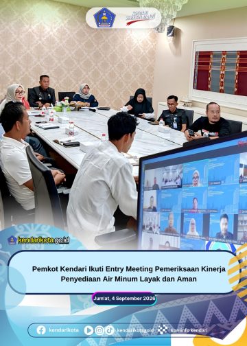 Pemkot Kendari Ikuti Entry Meeting Pemeriksaan Kinerja Penyediaan Air Minum Layak dan Aman