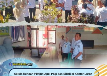 Sekda Kendari Pimpin Apel Pagi dan Sidak di Kantor Lurah Wundudopi