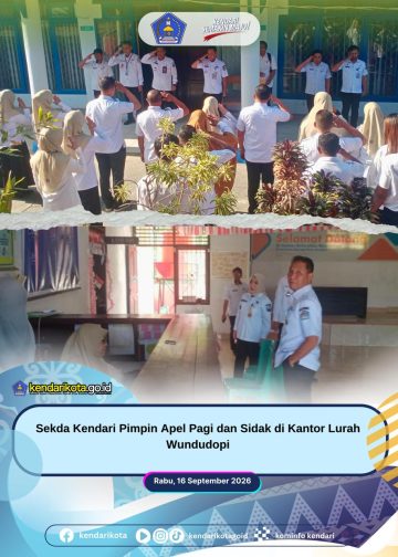 Sekda Kendari Pimpin Apel Pagi dan Sidak di Kantor Lurah Wundudopi
