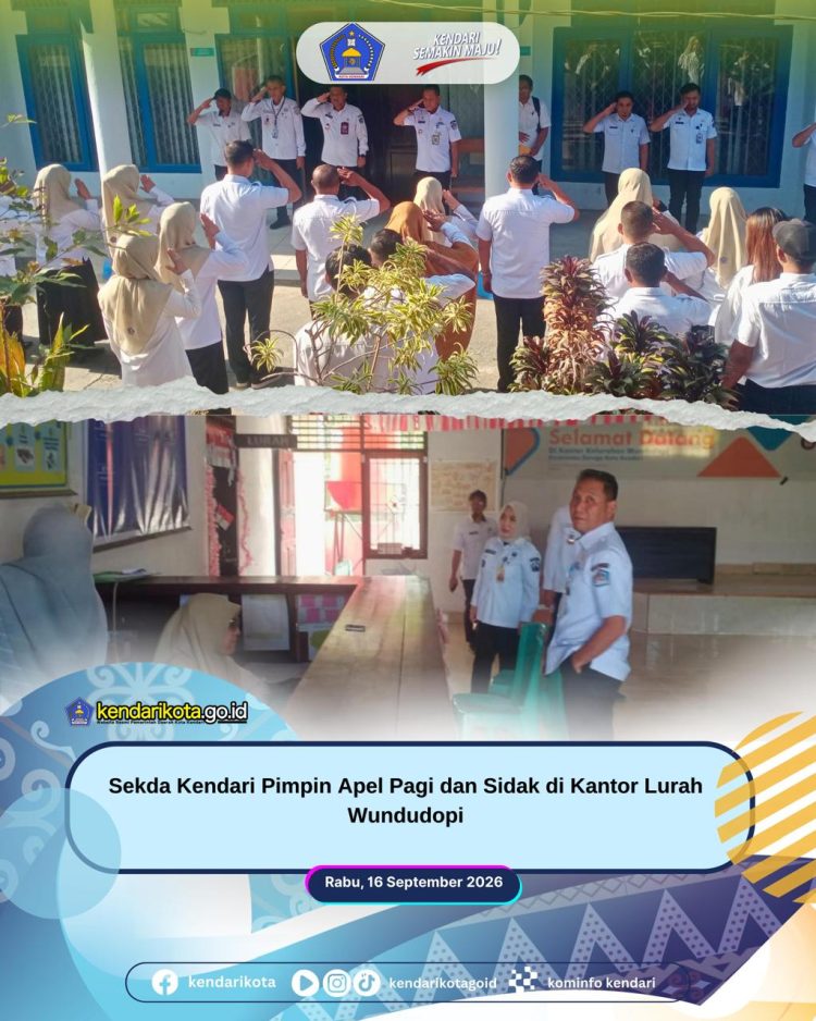 Sekda Kendari Pimpin Apel Pagi dan Sidak di Kantor Lurah Wundudopi