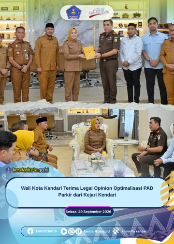 Wali Kota Kendari Terima Legal Opinion Optimalisasi PAD Parkir dari Kejari Kendari