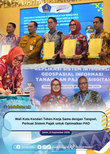 Wali Kota Kendari Teken Kerja Sama dengan Tangsel, Perkuat Sistem Pajak untuk Optimalkan PAD