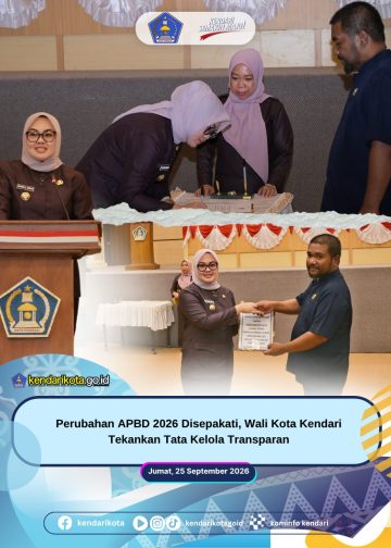 Perubahan APBD 2026 Disepakati, Wali Kota Kendari Tekankan Tata Kelola Transparan