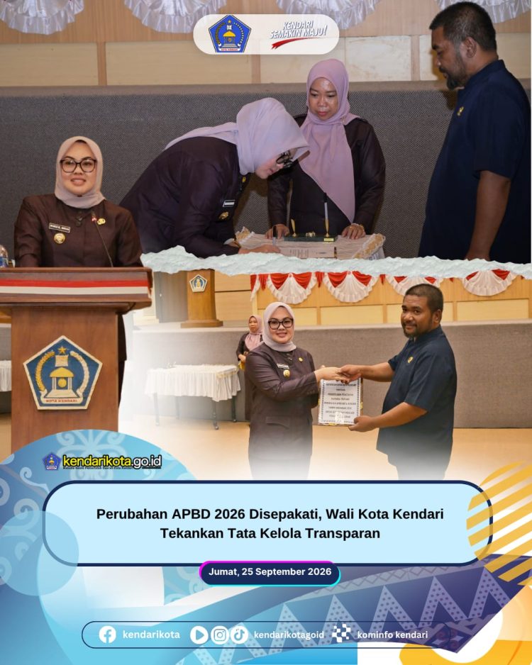 Perubahan APBD 2026 Disepakati, Wali Kota Kendari Tekankan Tata Kelola Transparan