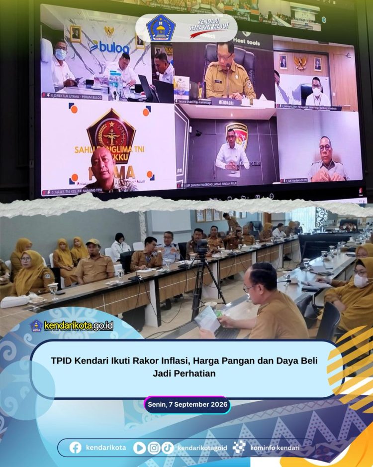 TPID Kendari Ikuti Rakor Inflasi, Harga Pangan dan Daya Beli Jadi Perhatian