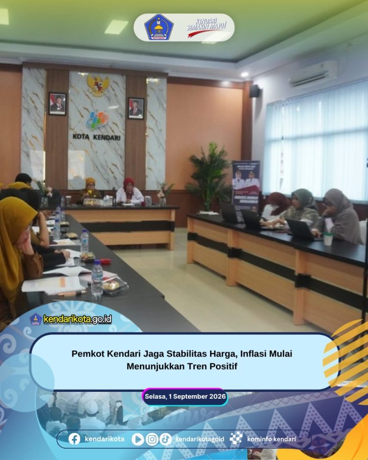 Pemkot Kendari Jaga Stabilitas Harga, Inflasi Mulai Menunjukkan Tren Positif