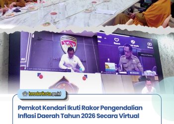 Pemkot Kendari Ikuti Rakor Pengendalian Inflasi Daerah Tahun 2026 Secara Virtual