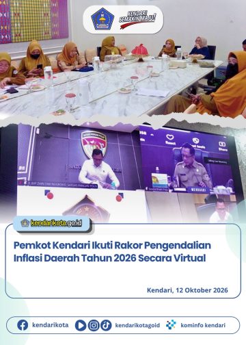 Pemkot Kendari Ikuti Rakor Pengendalian Inflasi Daerah Tahun 2026 Secara Virtual