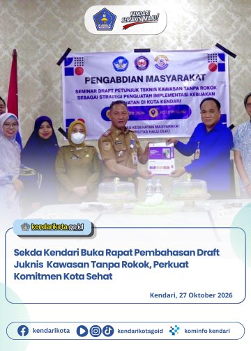 Sekda Kendari Buka Rapat Pembahasan Draft Juknis Kawasan Tanpa Rokok, Perkuat Komitmen Kota Sehat
