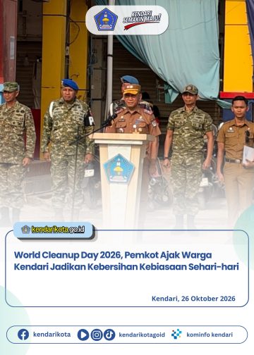 World Cleanup Day 2026, Pemkot Ajak Warga Kendari Jadikan Kebersihan Kebiasaan Sehari-hari