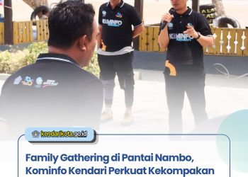 Family Gathering di Pantai Nambo, Kominfo Kendari Perkuat Kekompakan dan Kolaborasi
