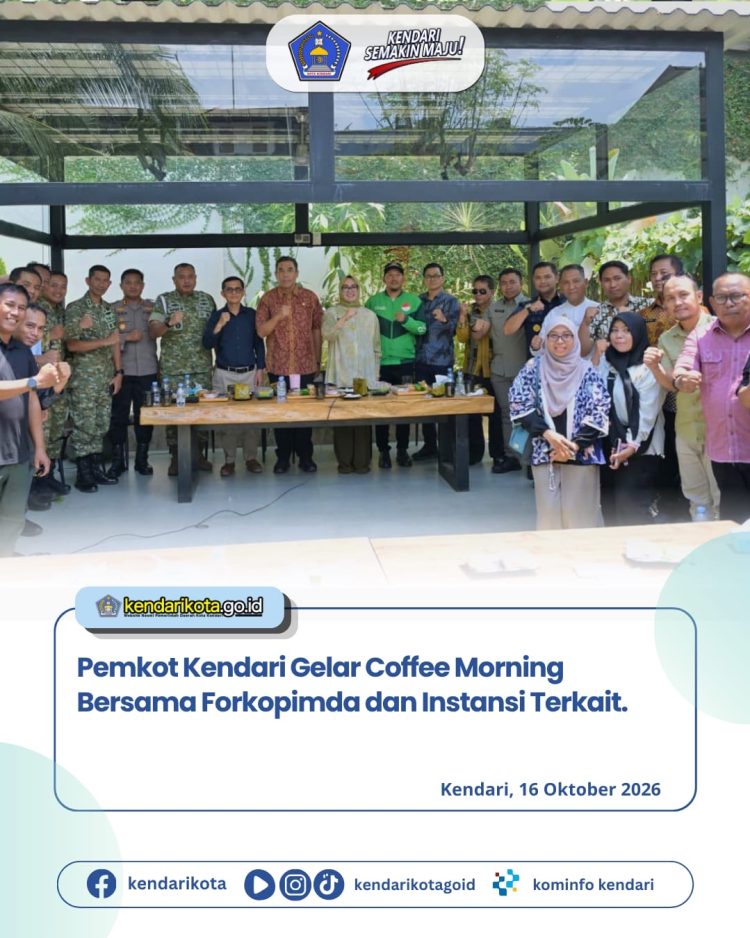 Pemkot Kendari Gelar Coffee Morning Bersama Forkopimda dan instansi terkait.