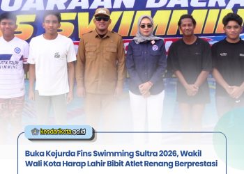 Buka Kejurda Fins Swimming Sultra 2026, Wakil Wali Kota Harap Lahir Bibit Atlet Renang Berprestasi