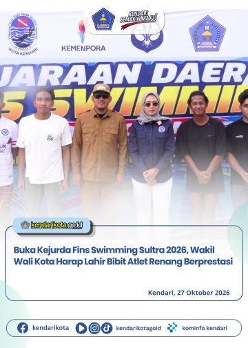 Buka Kejurda Fins Swimming Sultra 2026, Wakil Wali Kota Harap Lahir Bibit Atlet Renang Berprestasi