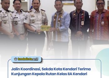 Jalin Koordinasi, Sekda Kota Kendari Terima Kunjungan Kepala Rutan Kelas IIA Kendari