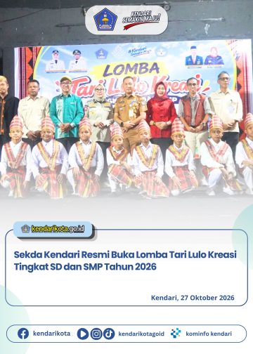 Sekda Kendari Resmi Buka Lomba Tari Lulo Kreasi Tingkat SD dan SMP Tahun 2026