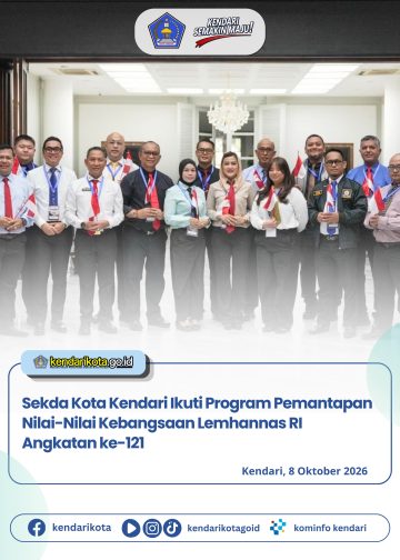 Sekda Kota Kendari Ikuti Program Pemantapan Nilai-Nilai Kebangsaan Lemhannas RI Angkatan ke-121