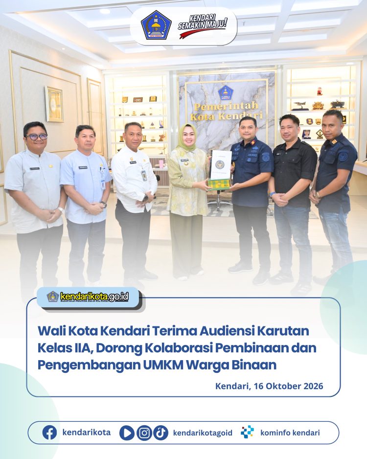 Wali Kota Kendari Terima Audiensi Karutan Kelas IIA, Dorong Kolaborasi Pembinaan dan Pengembangan UMKM Warga Binaan