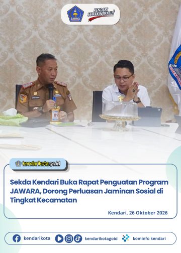 Sekda Kendari Buka Rapat Penguatan Program JAWARA, Dorong Perluasan Jaminan Sosial di Tingkat Kecamatan