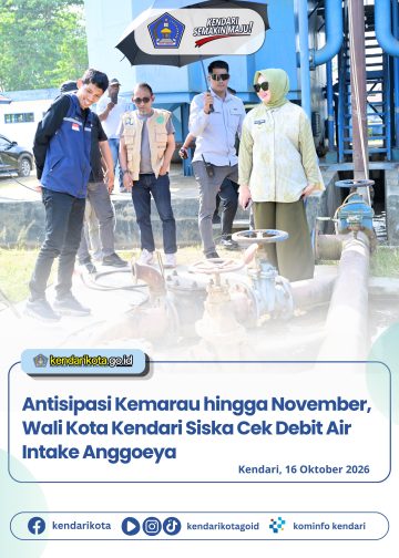 Antisipasi Kemarau hingga November, Wali Kota Kendari Siska Cek Debit Air Intake Anggoeya