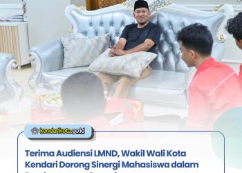Terima Audiensi LMND, Wakil Wali Kota Kendari Dorong Sinergi Mahasiswa dalam Pembangunan Daerah