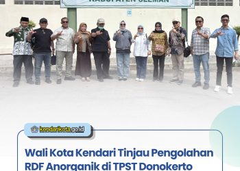 Wali Kota Kendari Tinjau Pengolahan RDF Anorganik di TPST Donokerto