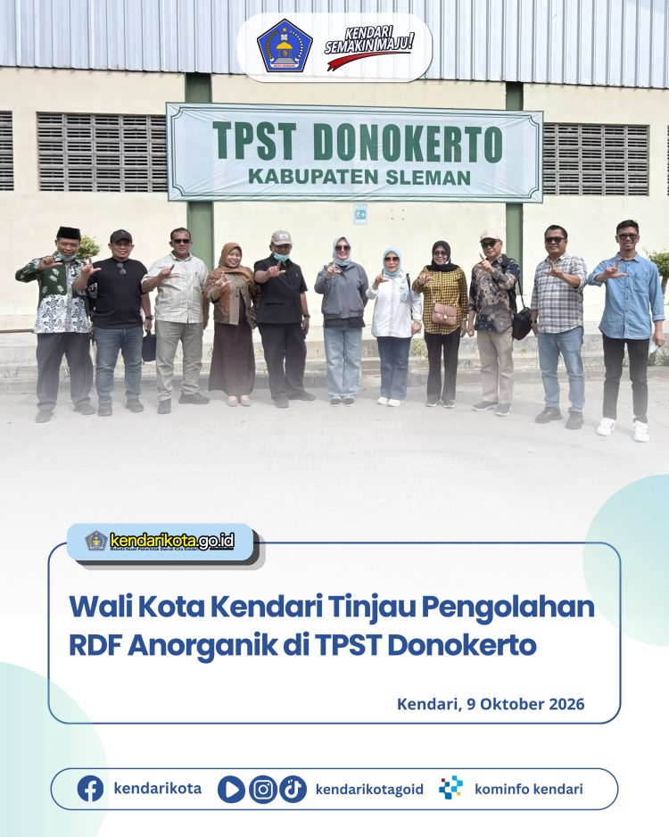 Wali Kota Kendari Tinjau Pengolahan RDF Anorganik di TPST Donokerto