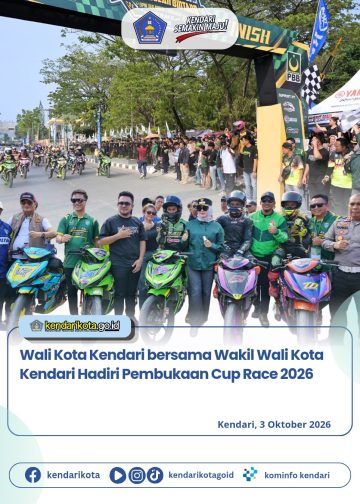 Wali Kota Kendari bersama Wakil Wali Kota Kendari Hadiri Pembukaan Cup Race 2026