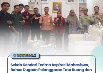 Sekda Kendari Terima Aspirasi Mahasiswa, Bahas Dugaan Pelanggaran Tata Ruang dan Bangunan Tanpa PBG