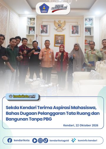 Sekda Kendari Terima Aspirasi Mahasiswa, Bahas Dugaan Pelanggaran Tata Ruang dan Bangunan Tanpa PBG
