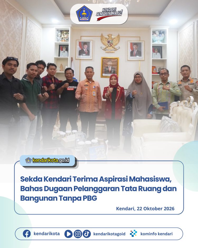 Sekda Kendari Terima Aspirasi Mahasiswa, Bahas Dugaan Pelanggaran Tata Ruang dan Bangunan Tanpa PBG