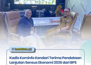 Kadis Kominfo Kendari Terima Pendataan Lanjutan Sensus Ekonomi 2026 dari BPS