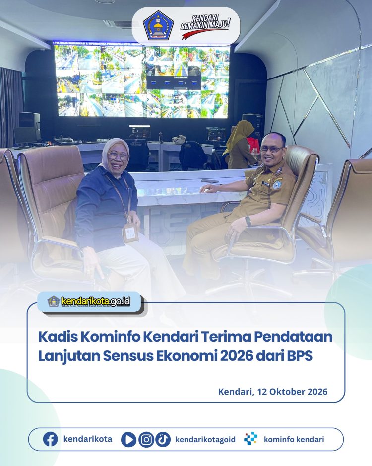 Kadis Kominfo Kendari Terima Pendataan Lanjutan Sensus Ekonomi 2026 dari BPS