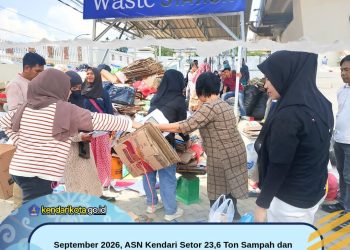 September 2026, ASN Kendari Setor 23,6 Ton Sampah dan Kumpulkan Rp39,8 Juta