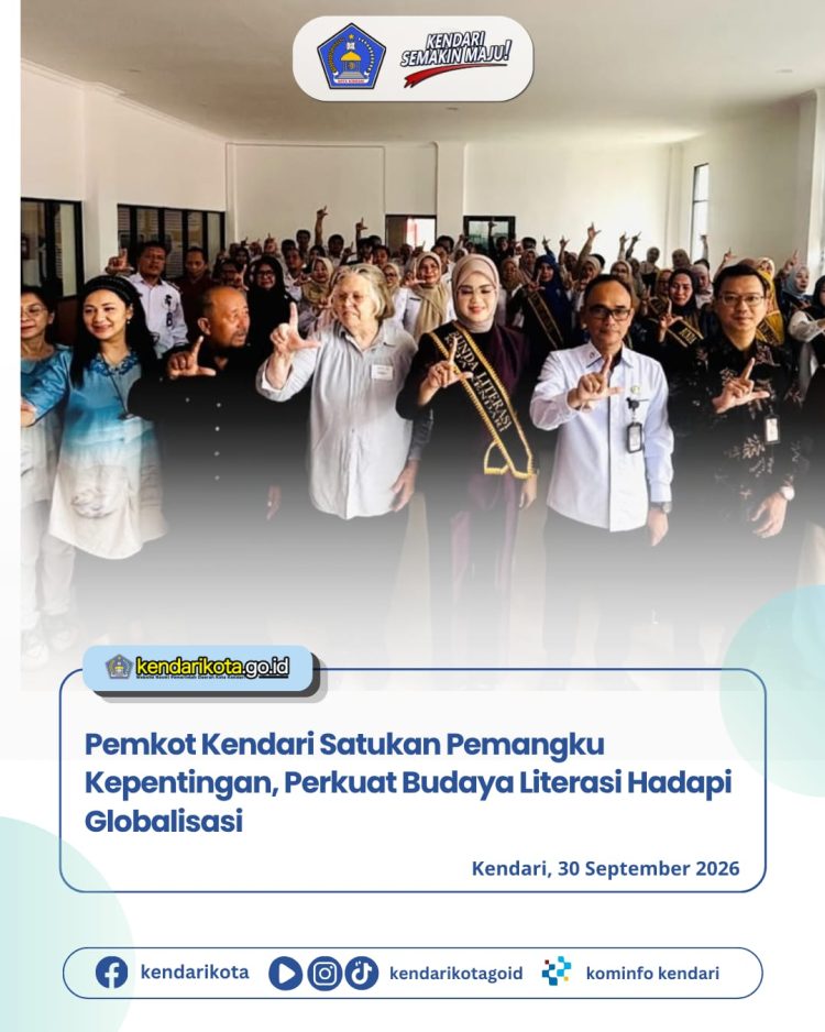 Pemkot Kendari Satukan Pemangku Kepentingan, Perkuat Budaya Literasi Hadapi Globalisasi