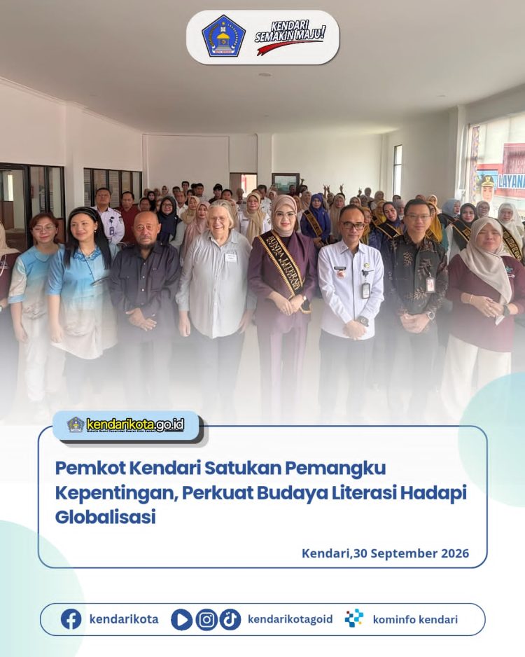 Pemkot Kendari Satukan Pemangku Kepentingan, Perkuat Budaya Literasi Hadapi Globalisasi