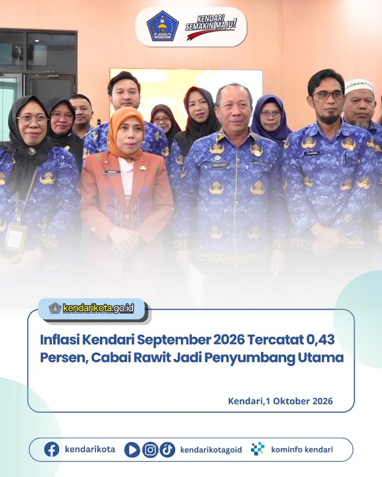 Inflasi Kendari September 2026 Tercatat 0,43 Persen, Cabai Rawit Jadi Penyumbang Utama