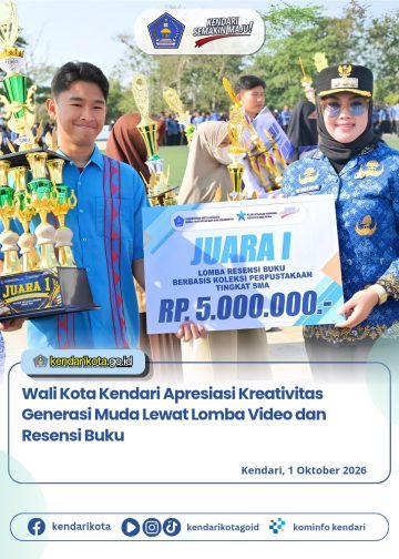 Wali Kota Kendari Apresiasi Kreativitas Generasi Muda Lewat Lomba Video dan Resensi Buku