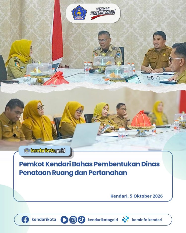 Pemkot Kendari Bahas Pembentukan Dinas Penataan Ruang dan Pertanahan
