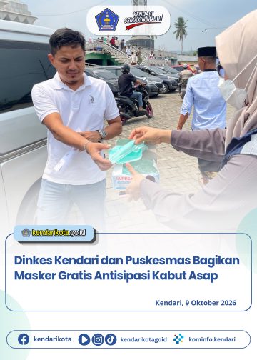 Dinkes Kendari dan Puskesmas Bagikan Masker Gratis Antisipasi Kabut Asap