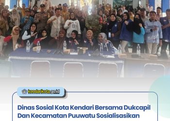 Dinas Sosial Kota Kendari Bersama Dukcapil Dan Kecamatan Puuwatu Sosialisasikan Perekrutan Agen Perlinsos