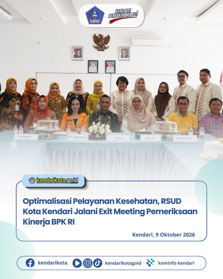 Optimalisasi Pelayanan Kesehatan, RSUD Kota Kendari Jalani Exit Meeting Pemeriksaan Kinerja BPK RI