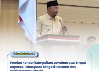 Pemkot Kendari Sampaikan Jawaban atas Empat Raperda, Fokus pada Mitigasi Bencana dan Perlindungan Pekerja
