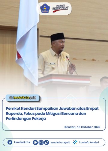 Pemkot Kendari Sampaikan Jawaban atas Empat Raperda, Fokus pada Mitigasi Bencana dan Perlindungan Pekerja
